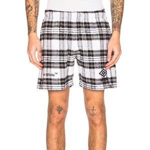 OFF-WHITE Umbro Check Shorts - White